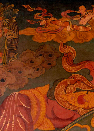 Wheel Of Life Buddhist Thangka | Religious Tibetan Artwork | Wall Decoration
