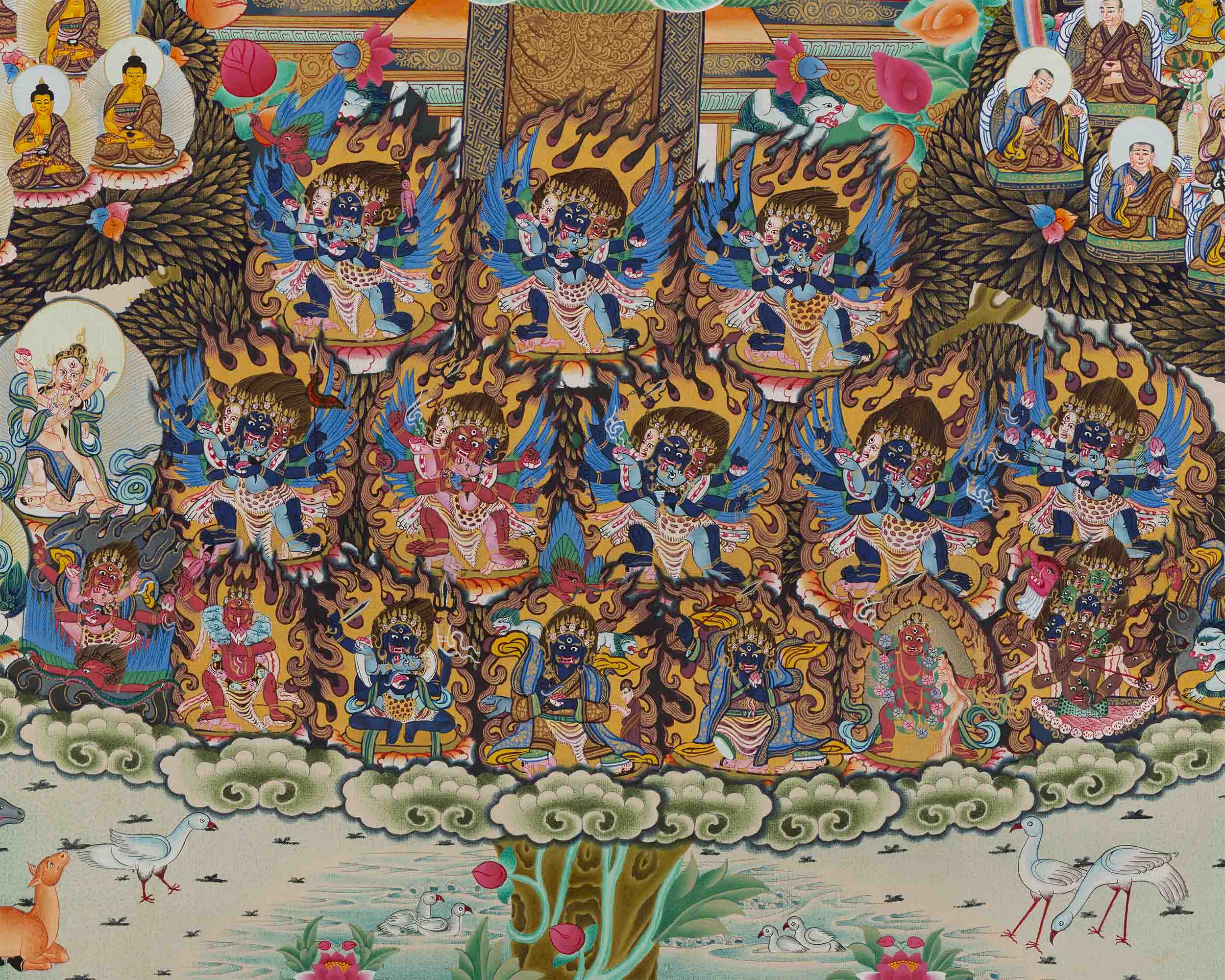 Refuge Tree Thangka | Guru Rinpoche Print