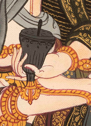 Buddhist Vajrasattva Thangka | Hand-Painted Tibetan Buddhist Thangka
