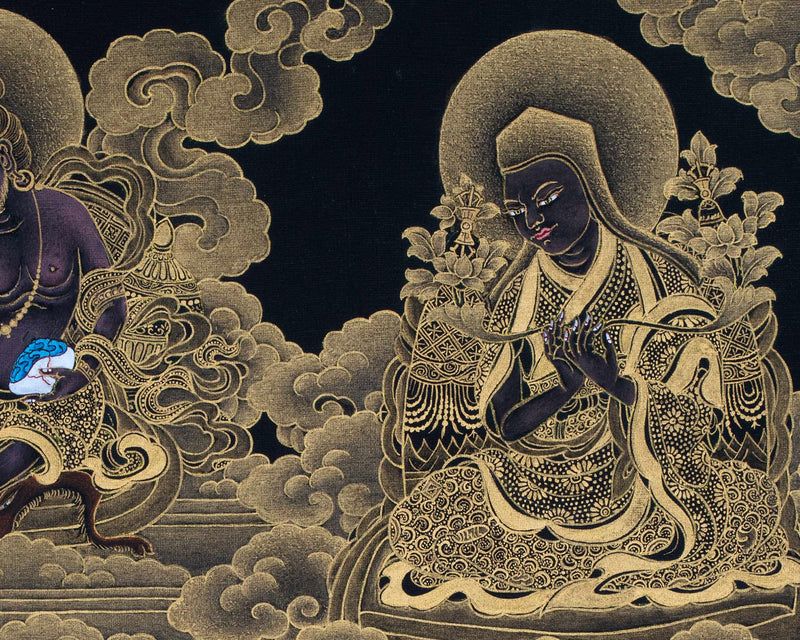 Sakya Mahakala with His Retinues and Sakya Masters, A complete Set of Mahakala Thangka
