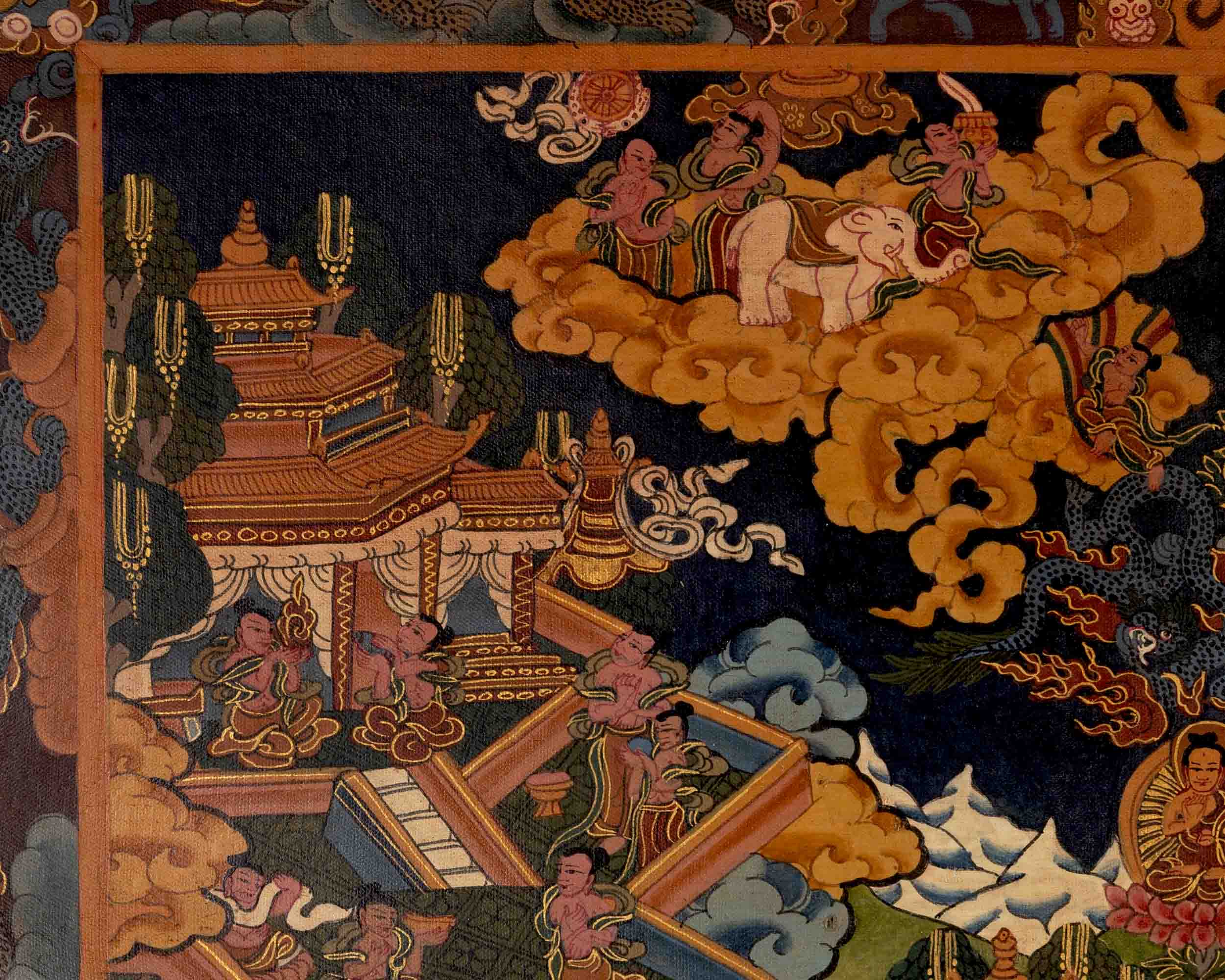 Buddha Life Story | Traditional Tibetan Thangka | Wall Decors