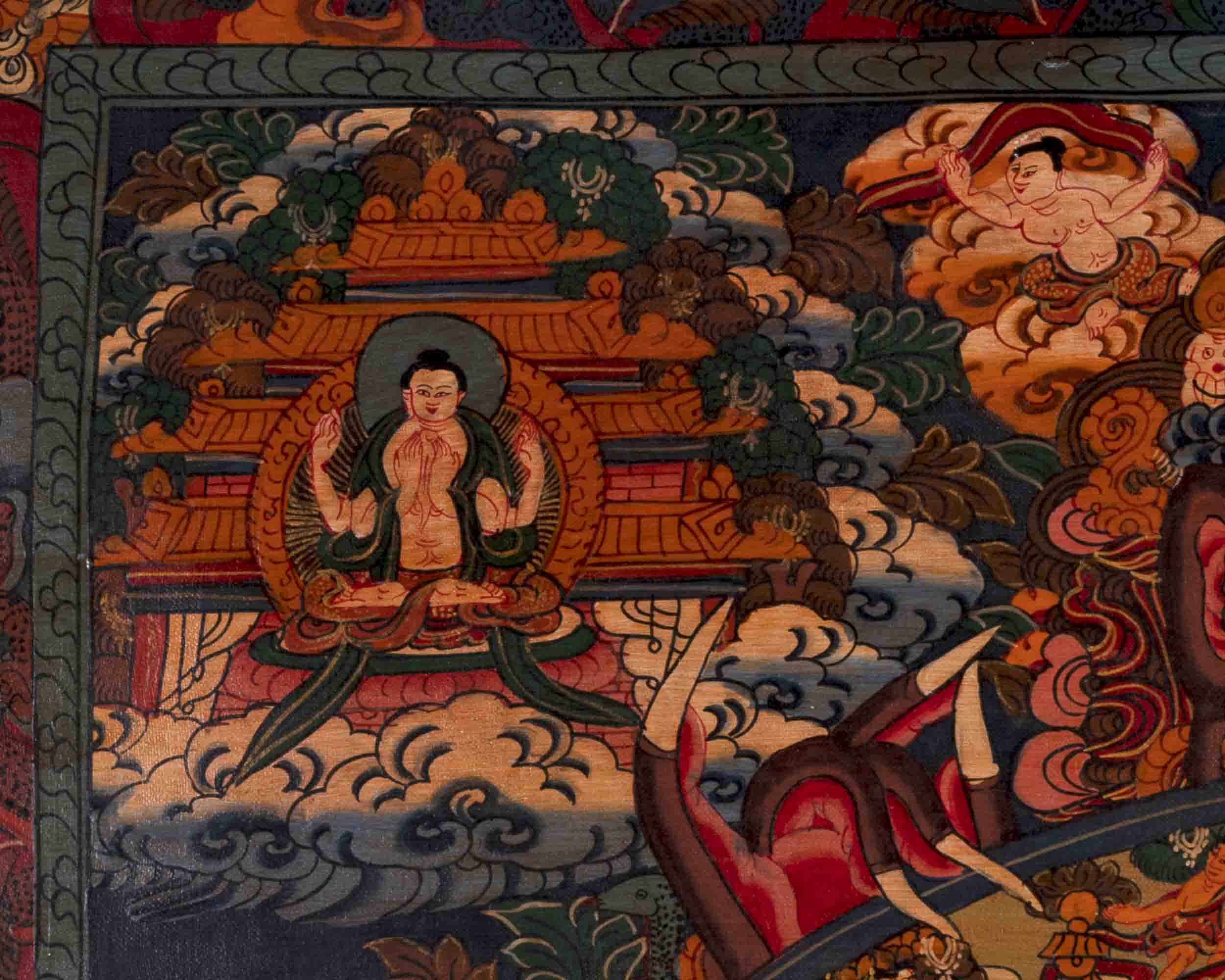 Wheel of Life Painting | Buddhist Religious Thangka | Wall Decors