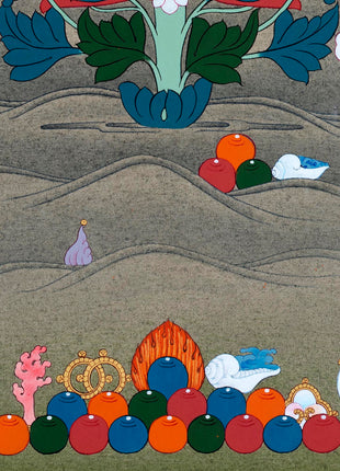 Guru Rinpoche With Consort | Padmasambhava Thangka