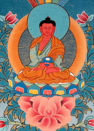 Hand-Painted White Thangka | Buddhist Tara Thangka
