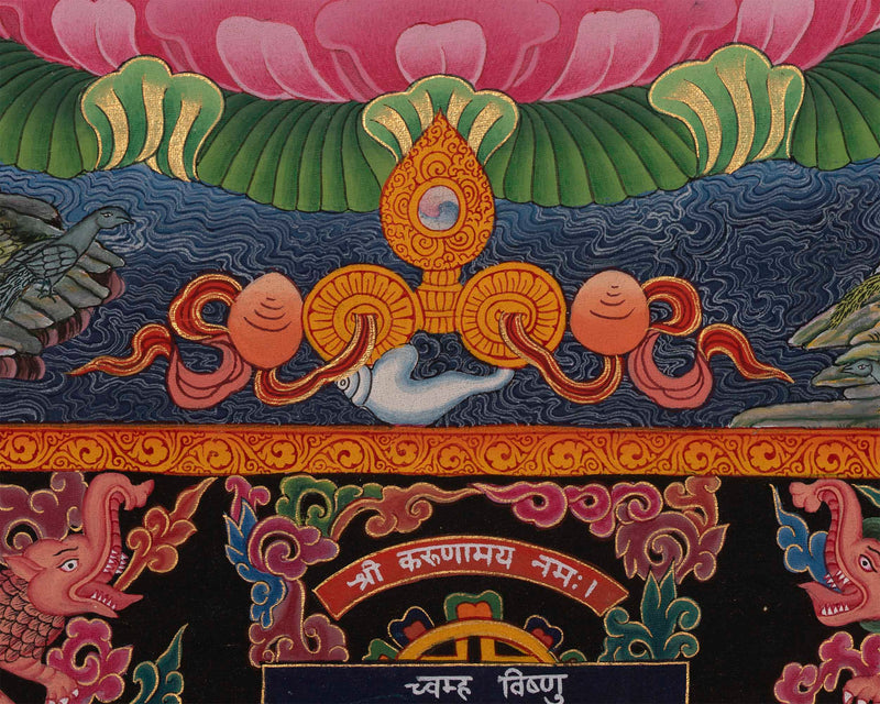 Padmapani Lokeshvara Print | Quality Thangka Painting