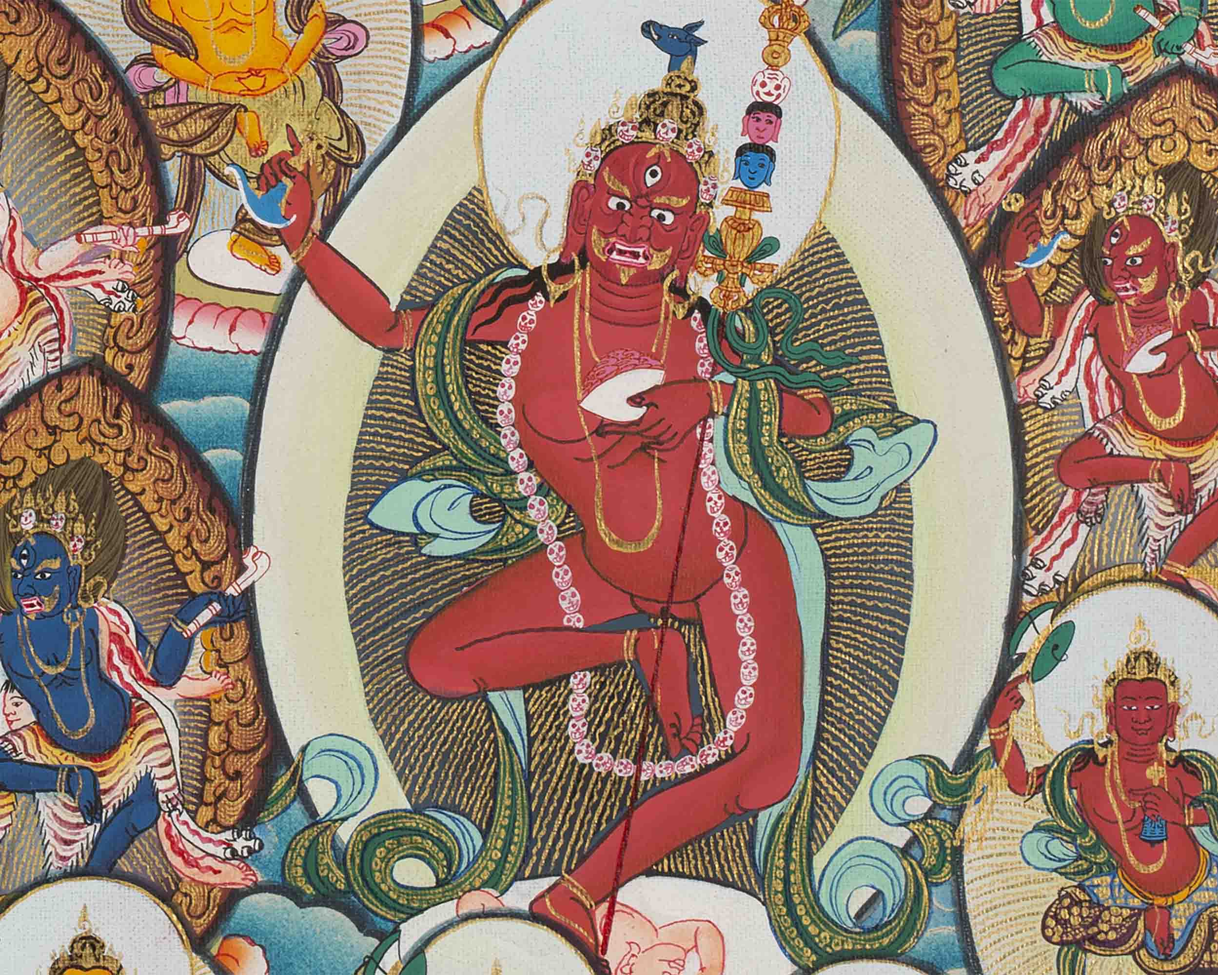 Labdron Lineage Tree Print | Tibetan Traditional Artwork