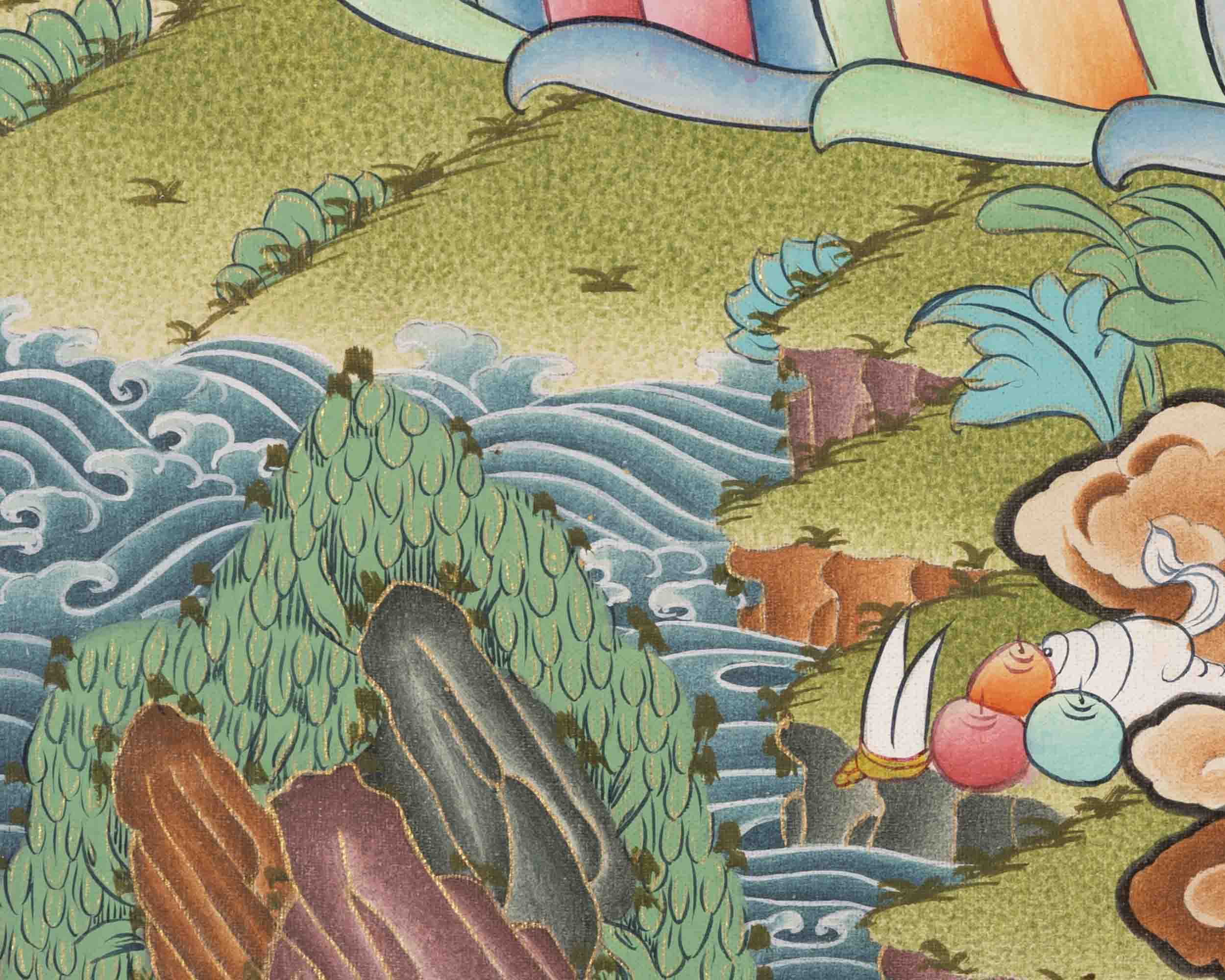 Avalokiteshvara Chengrezig | Bodhisattva of Compassion | Buddhist Painting