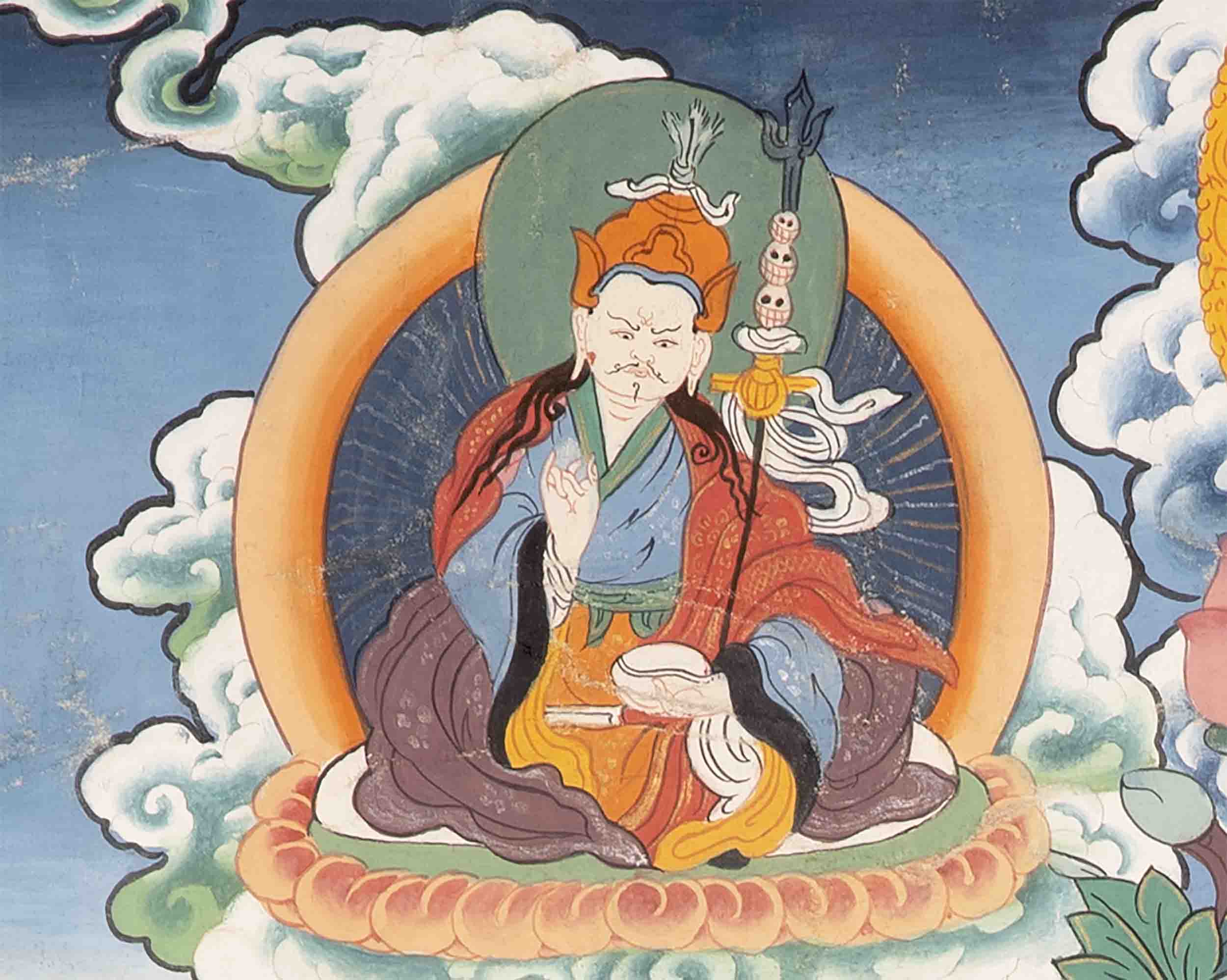 Vintage Green Tara Thangka | Hand Painted Thangka With Brocade