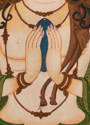 Chengrezig Thangka | Bodhisattva Avalokiteshvara | Wall Decoration Artifacts