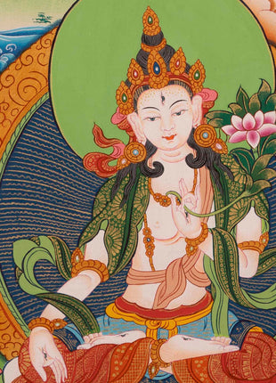 White Tara Thangka | Wall Hanging Decorations