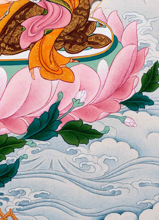 Guru Rinpoche Thangka | Traditionally Hand Painted Art