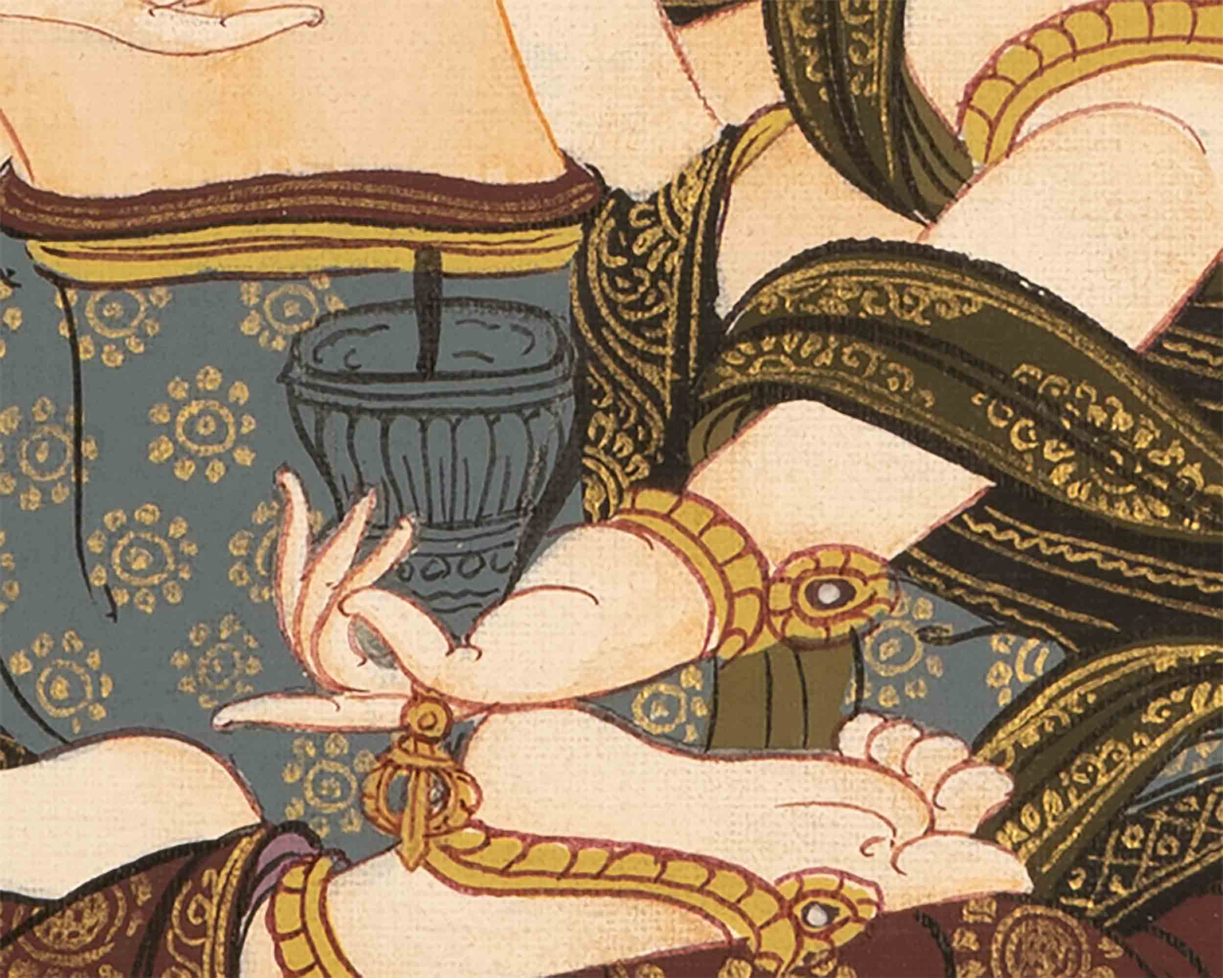Vajrasattva Thangka | Religious Wall Decoration