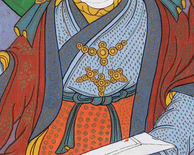 The Majesty of King Dza Thangka | Traditional Buddhist painting