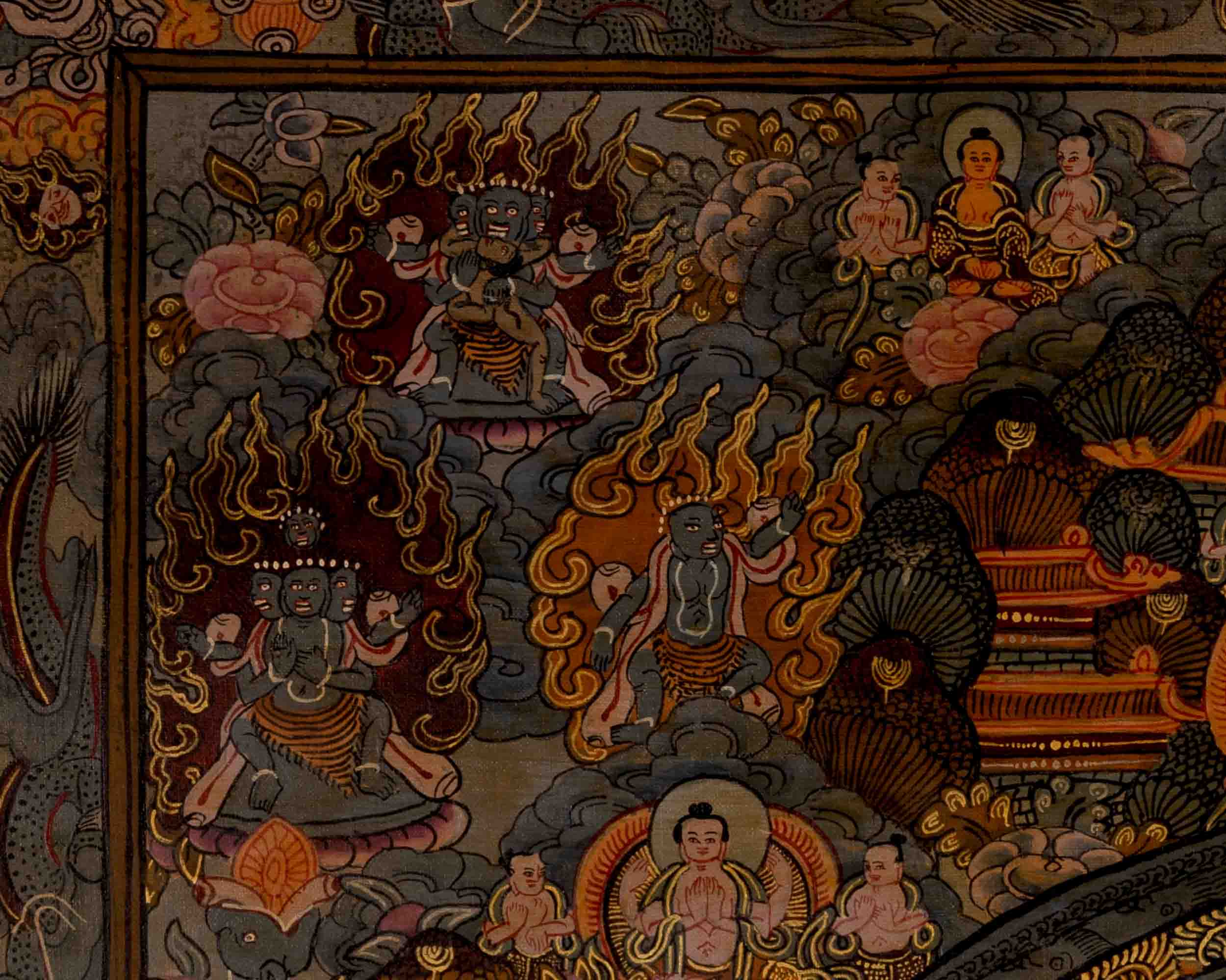 Buddha Mandala | Traditional Tibetan Thangka | Religious Wall Decors