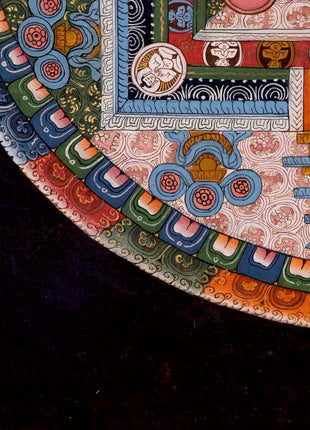 Amitayus Buddha Mandala Thangka | Wall Hanging