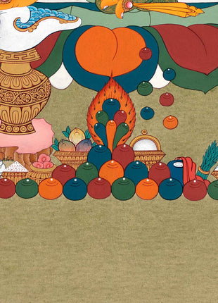 Dzambhala Tibetan Thangka | Traditionally Hand Painted Art
