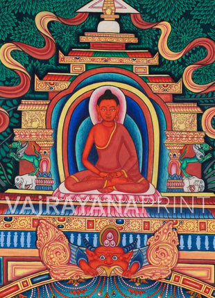 High-Quality Print Of Buddha Vairocana | Transcendent Buddha Of Vajrayana Buddhism