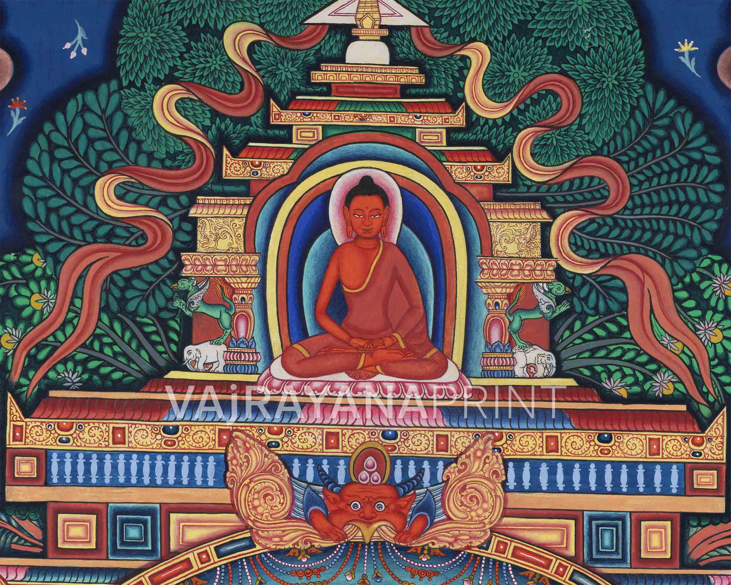 High-Quality Print Of Buddha Vairocana | Transcendent Buddha Of Vajrayana Buddhism