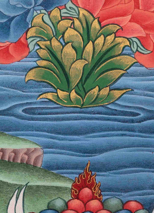 Goddess Green Tara | Religious Buddhist Artwork | Wall Decors