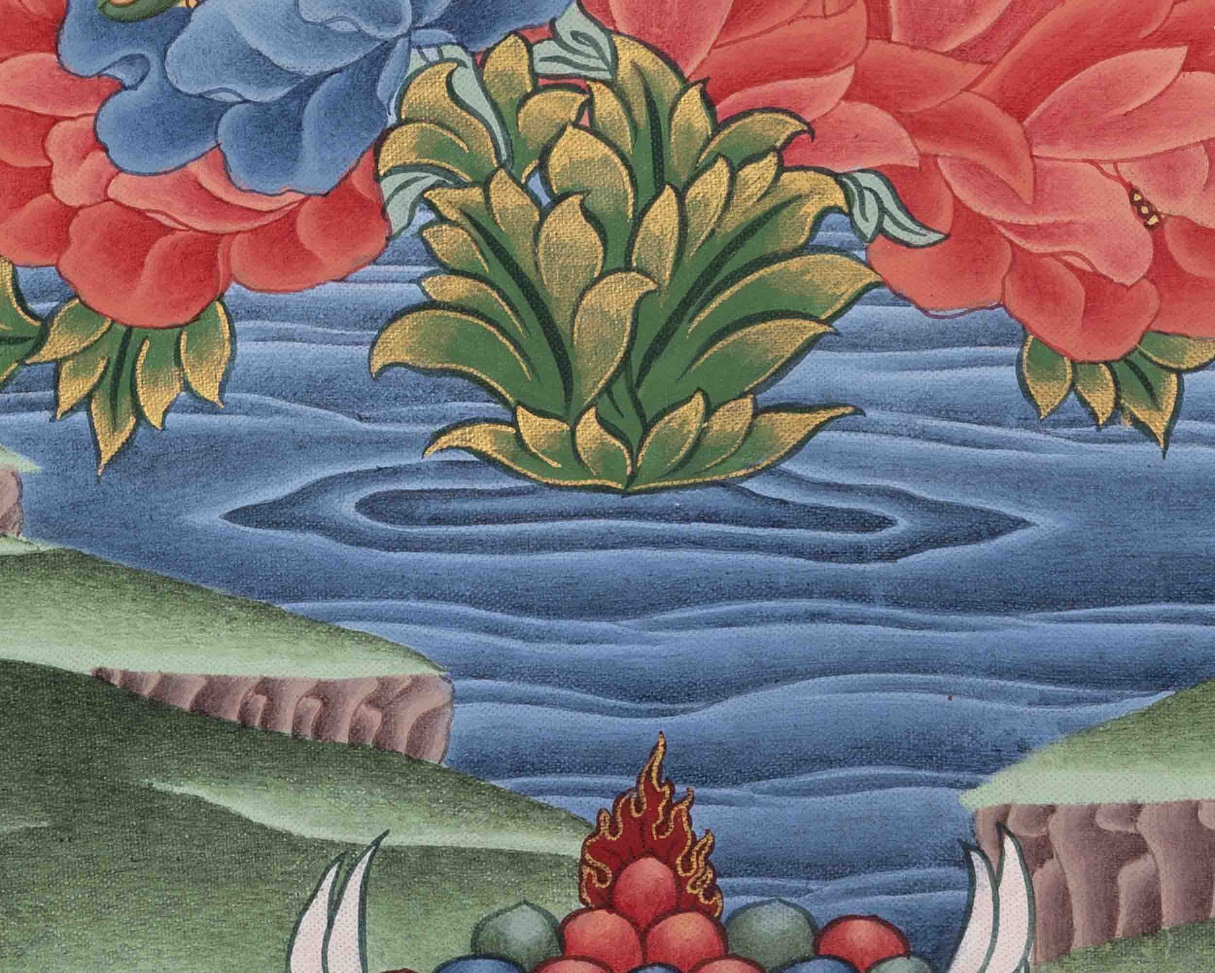 Goddess Green Tara | Religious Buddhist Artwork | Wall Decors