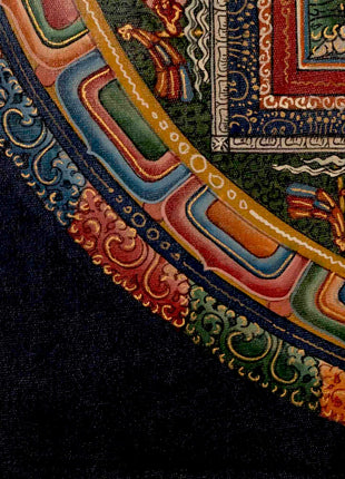 Traditional Mandala Thangka | Tibetan Handpainted Art | Religious Wall Decors