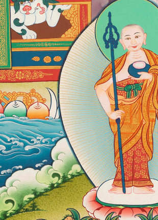 Himalayan Buddha Shakyamuni | Originally Hand-Painted Thangka
