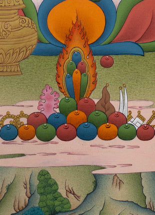 Traditional Wealth Deity Dzambala Thangka