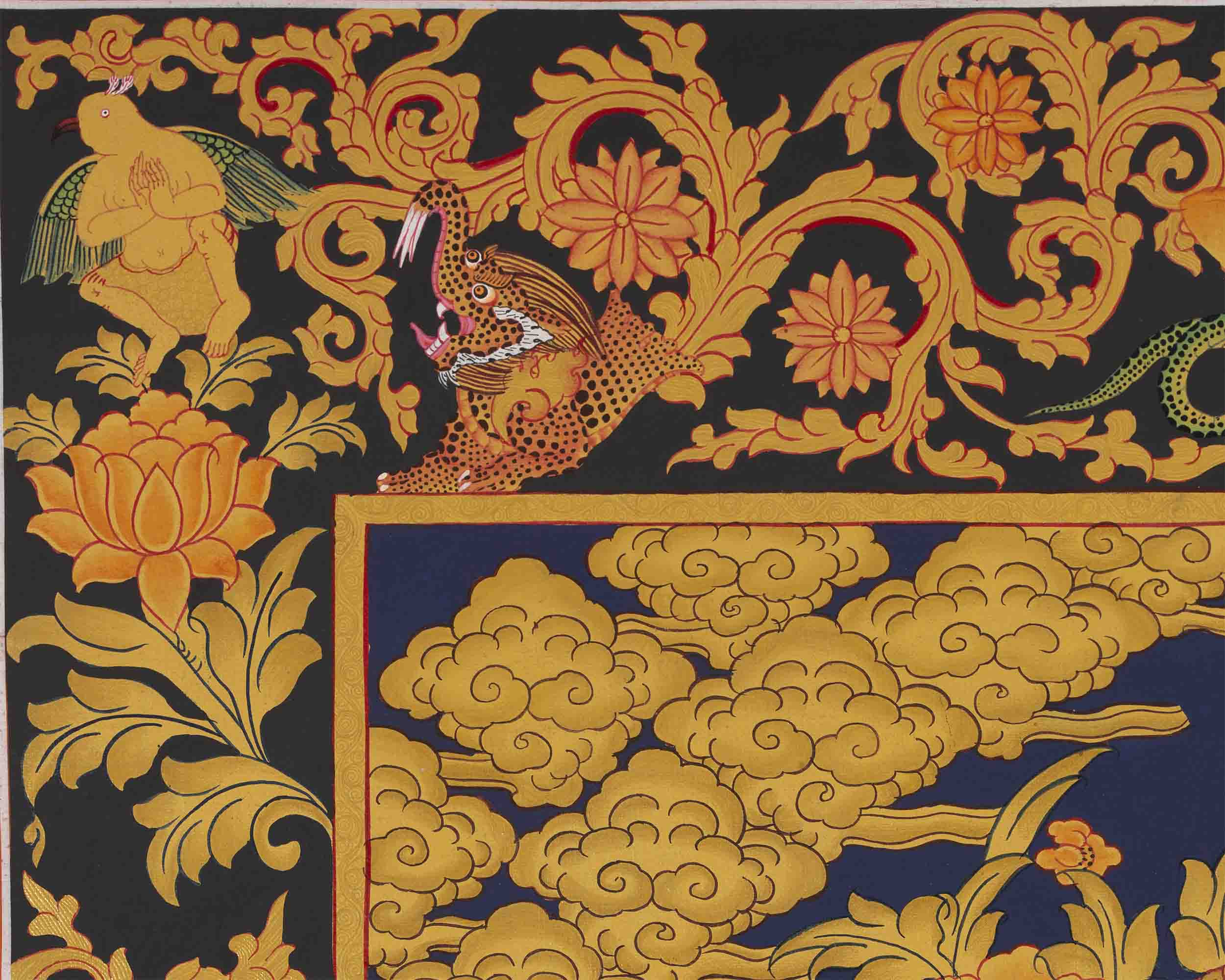 Gold Style White Tara Thangka | Tibetan Painting | Wall Decors