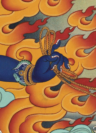 Vajrapani Buddha Thangka Print For Mindfulness | Giclee Print As Living Room Decor