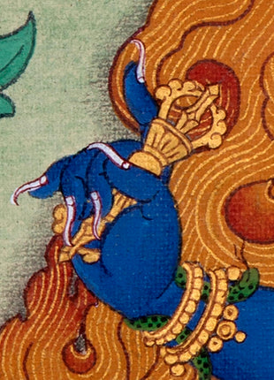 Bodhisattva Thangka | Manjushree With Chenrezig & Vajrapani