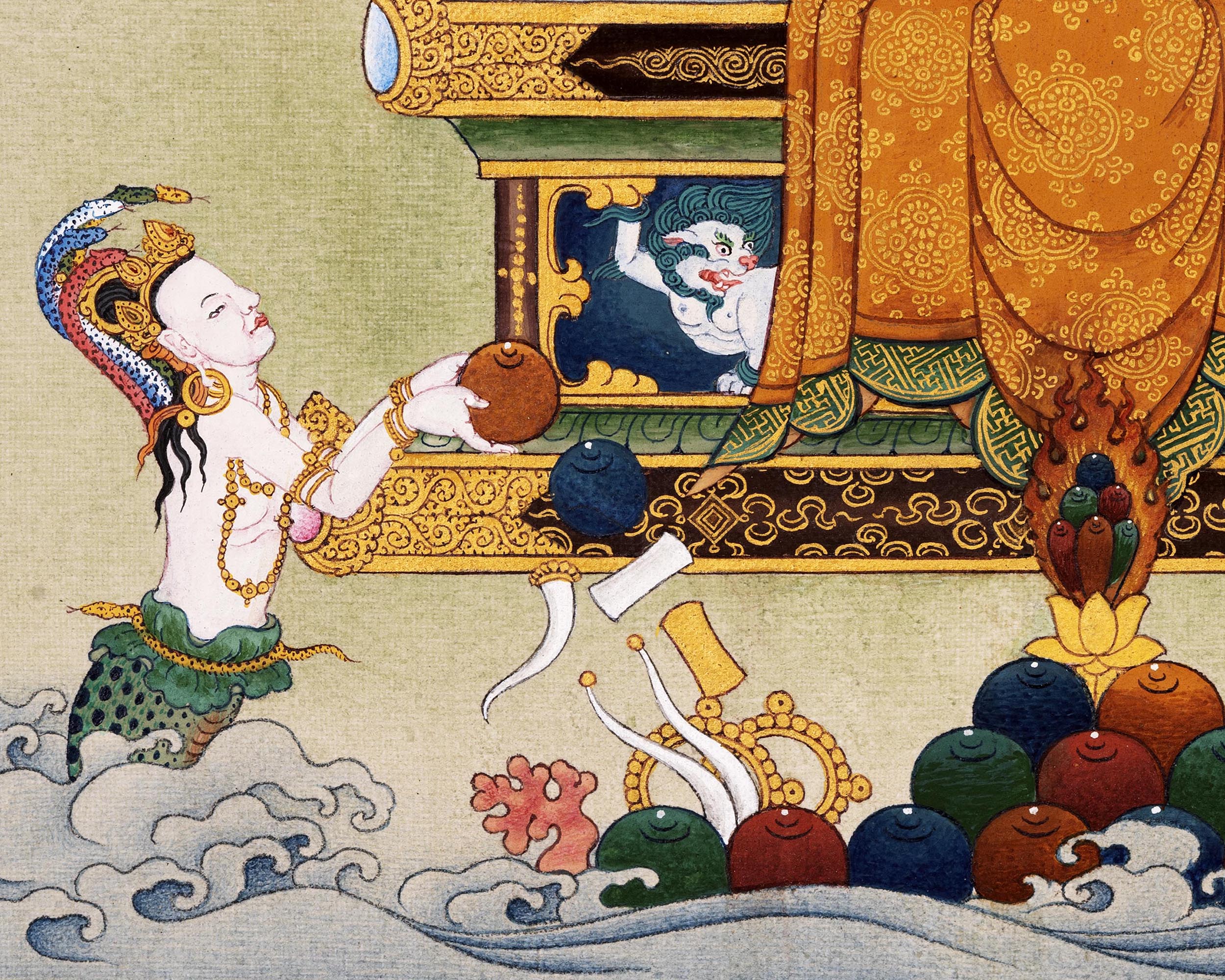 1000 Armed Avalokiteshvara, Tibetan Hand painted Small Thangka