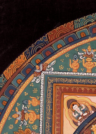 Green Tara Mandala Thangka | Traditional Painting