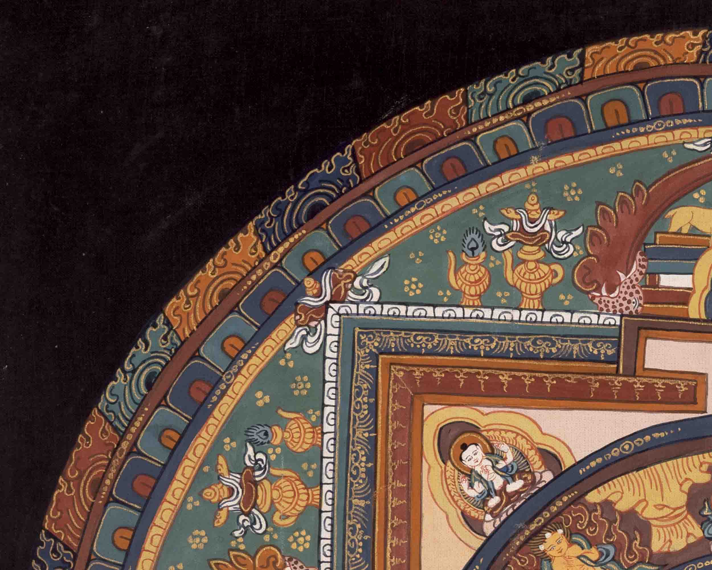 Green Tara Mandala Thangka | Traditional Painting