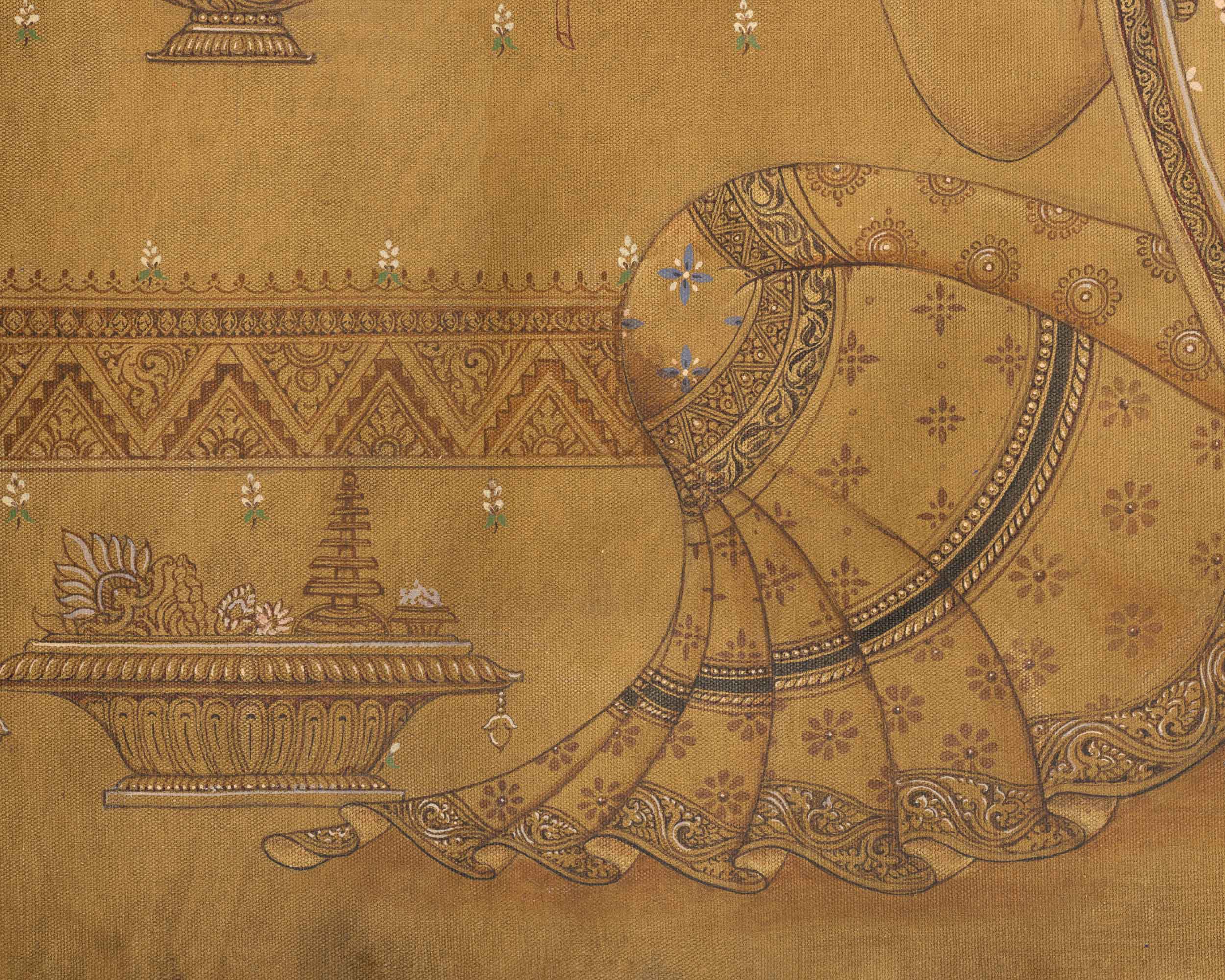 High-Quality Giclee Print Of Female Devotee | Disciples & Their Importance in Buddhism & Hinduism