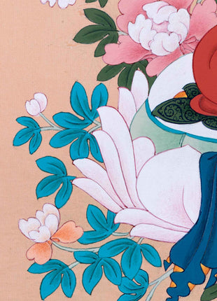The Compassion Bodhisattva Chenrezig Thangka Art | Four Armed Chenrezig Hand Painted Art For Wall Decoration