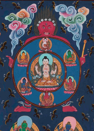 108 Chengrezig Thangka | Traditional Tibetan Art | Wall Decors