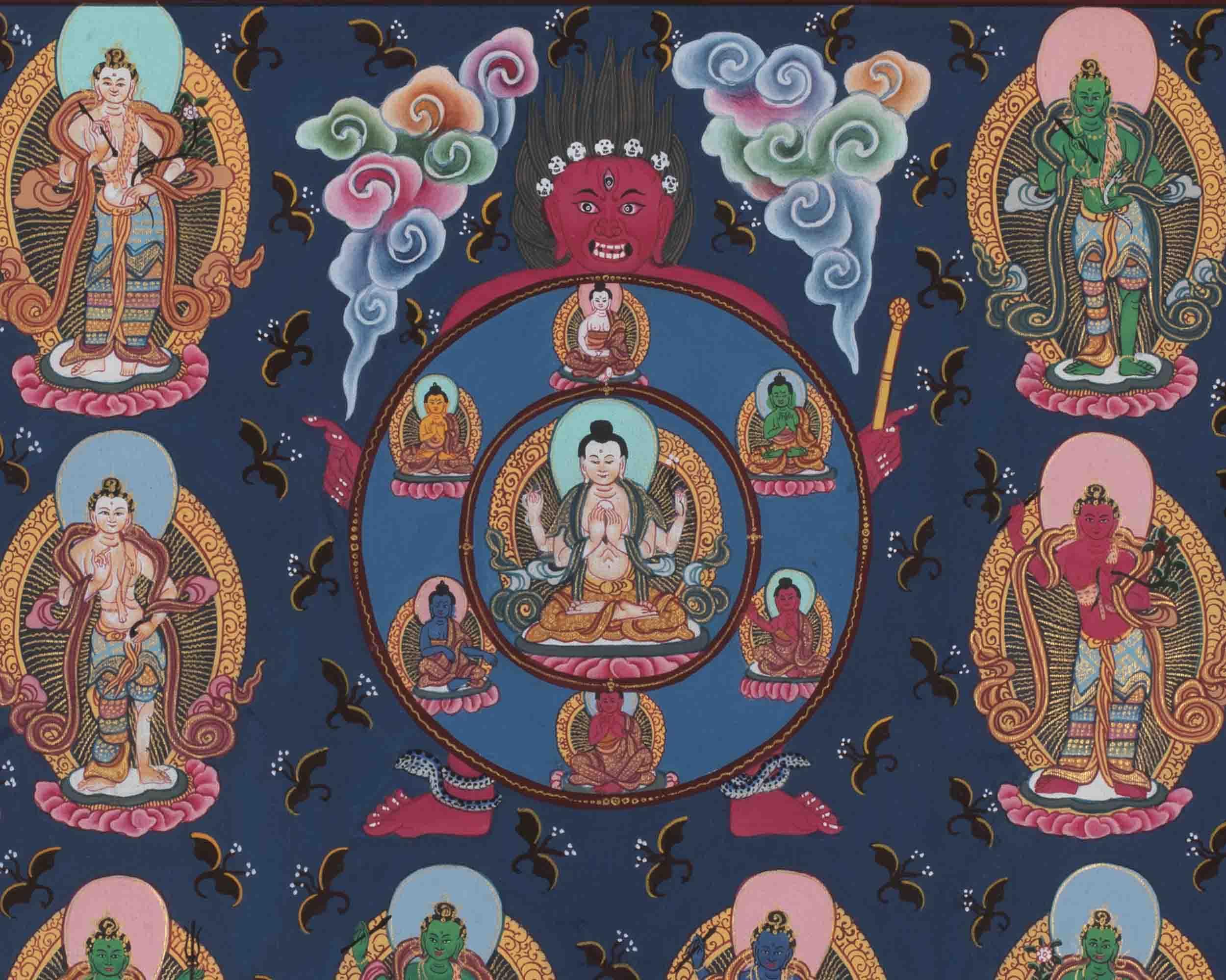 108 Chengrezig Thangka | Traditional Tibetan Art | Wall Decors
