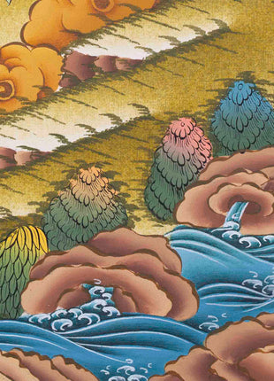 Maitreya Buddha Thangka | Religious Buddhist Art | Wall Decors