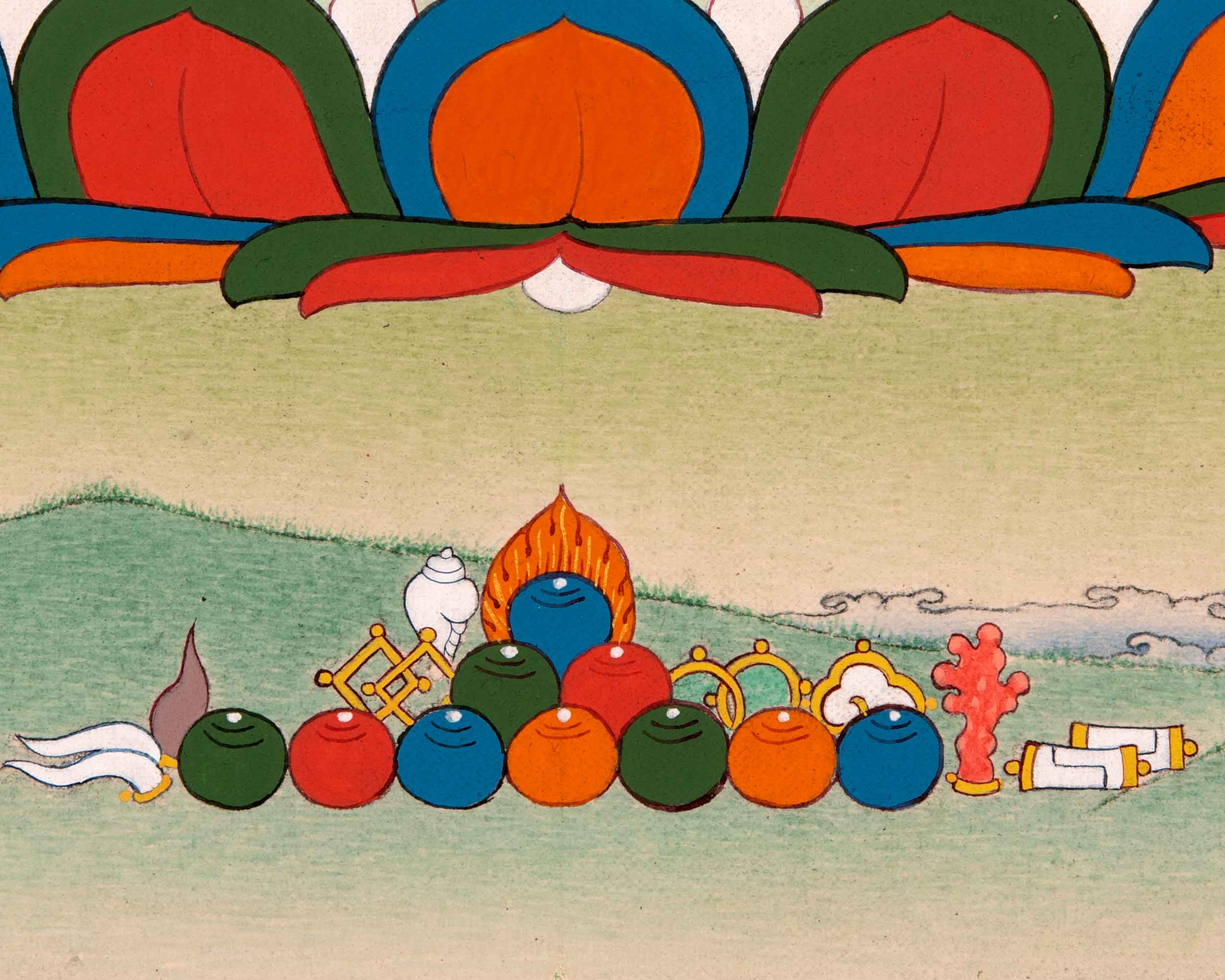 Vajrasattva with Consort Thangka | Finely Hand Painted Art