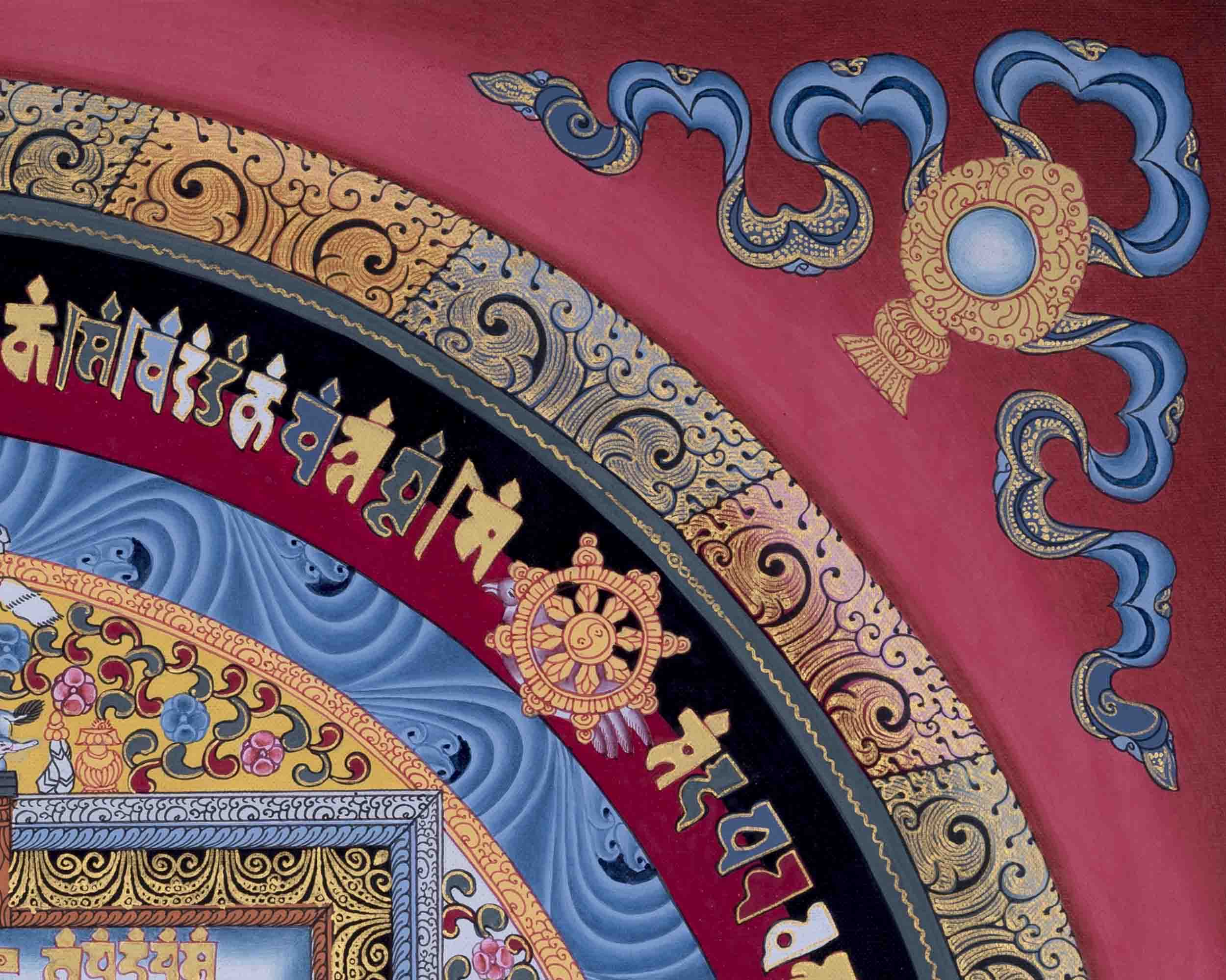 Kalachakra Mandala Thangka | Mindfulness Meditation Object | Wall Decors