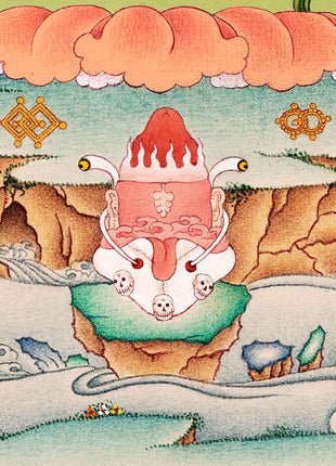 Red Dakini Vajrayogini Thangka Painting | High-Quality Tibetan Art