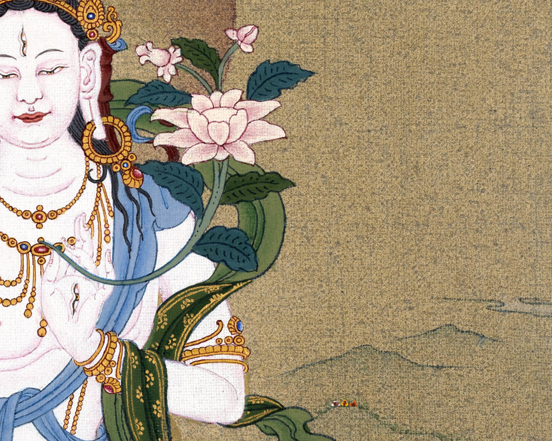 Thangka White Tara | Tibetan Tara Painting