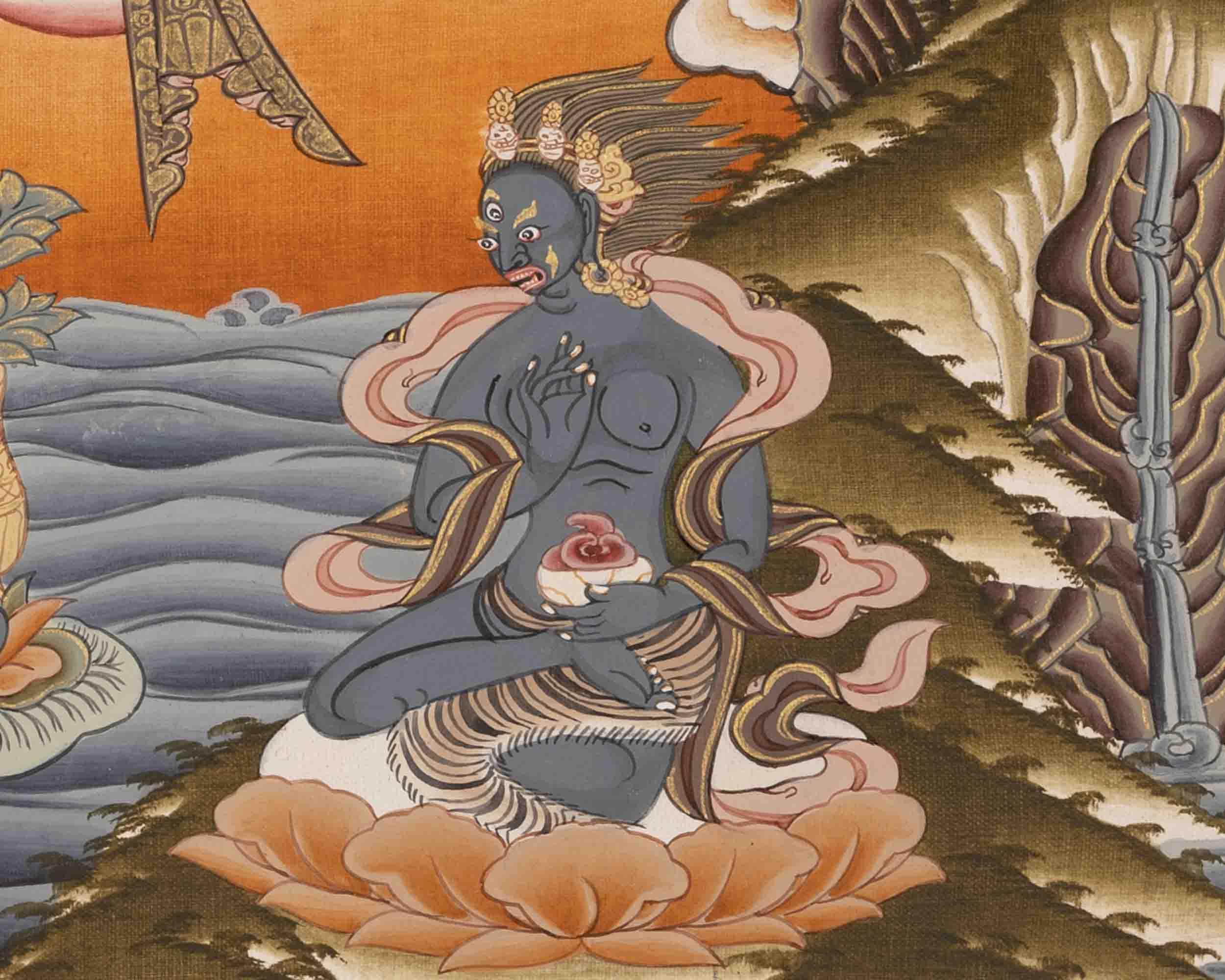 Green Tara Painting | Healing Female Deity | Traditional Tibetan Thangka