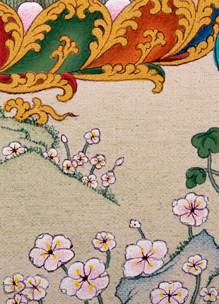 Green Tara Thangka | Hand Painted Tara | Tibetan Painting