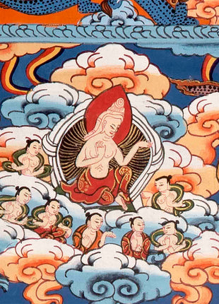 Heruka Mandala Thanka With Brocade | Wall Decor Painting