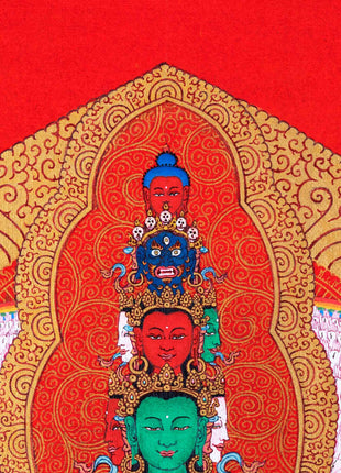 Himalayan Tibetan Thangka For 1000 Arm Chenrezig Sadhana Practice | Traditional Tibetan Bodhisattva Art