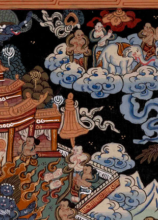 Buddha Life Story | Handpainted Tibetan Thangka | Wall Decors