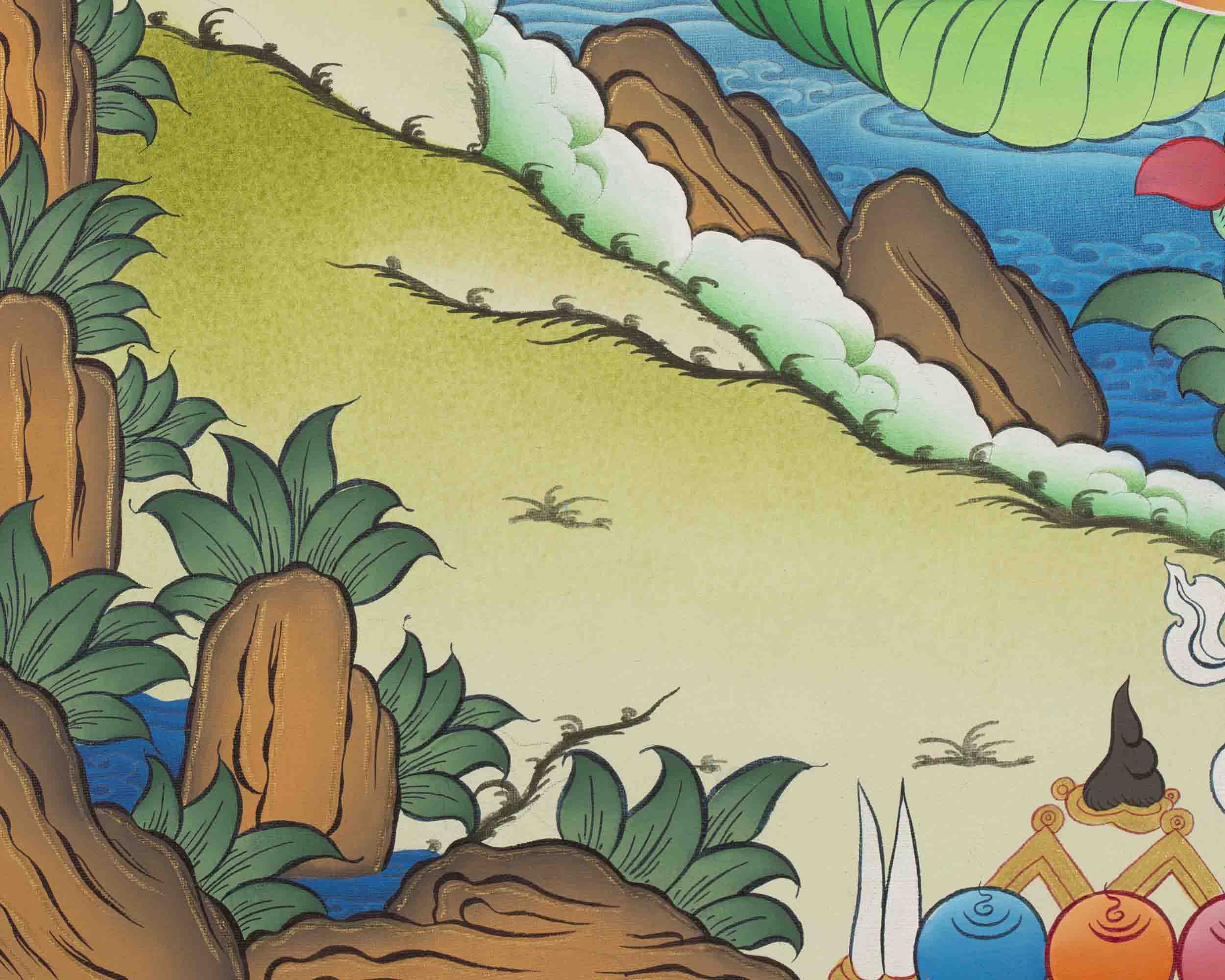 White Tara Thangka Painting | Tibetan Thangka Art