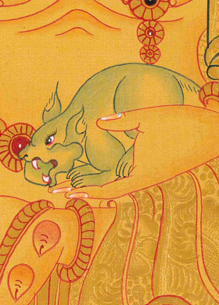Full 24K Gold Dzambala Thangka | Art Painting