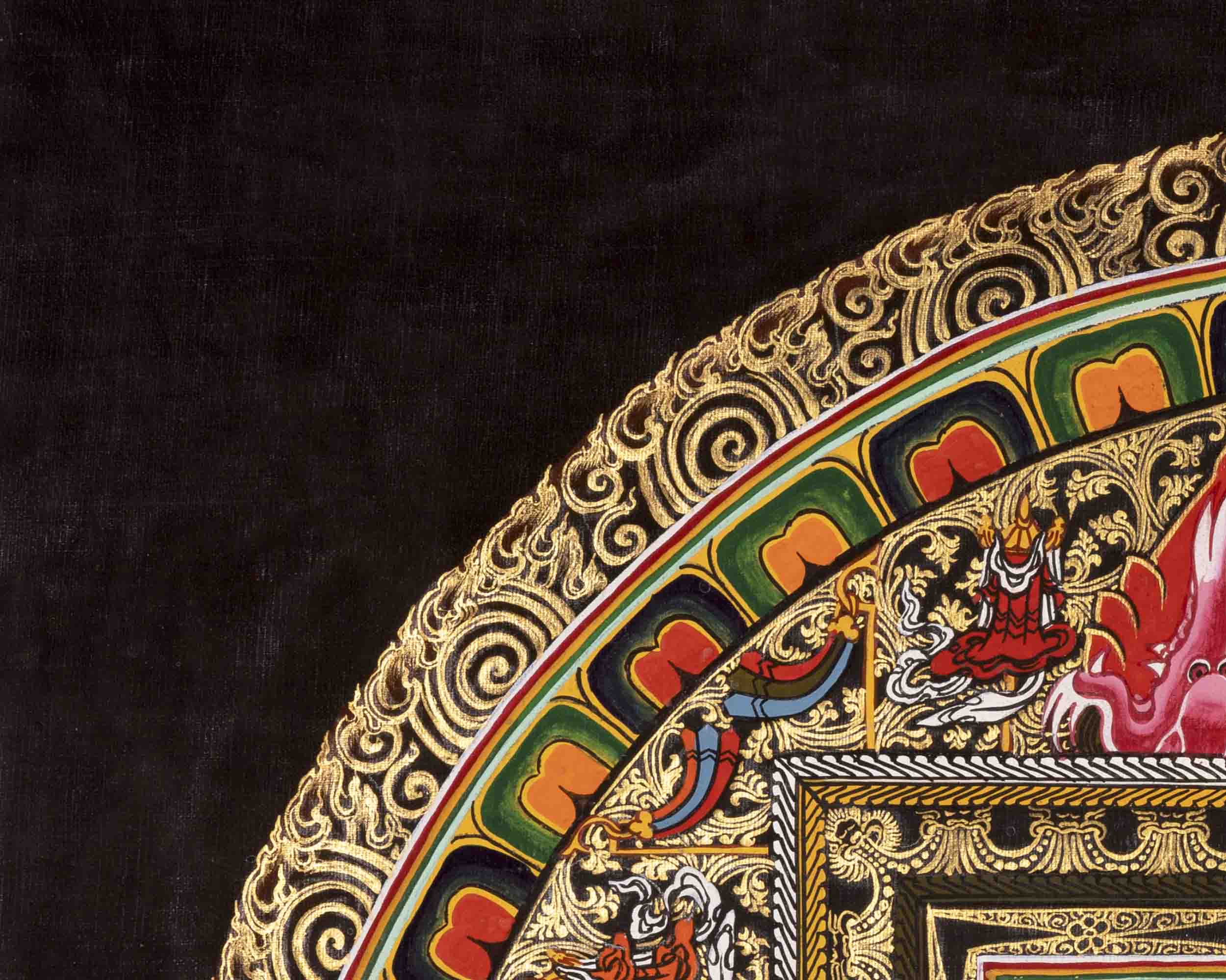 Traditional Mandala Thangka | Buddhist Handpainted Art | Wall Decors